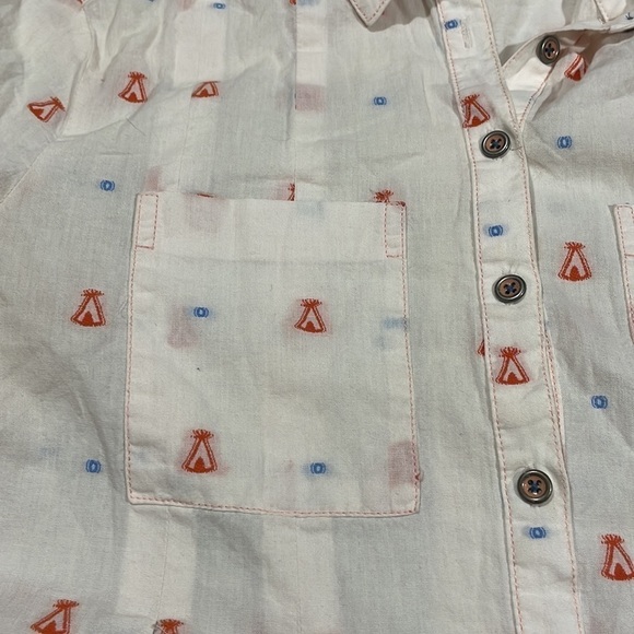 Anthropologie Maeve Miette Teepee Embroidered Button Down Shirt - Picture 9 of 10
